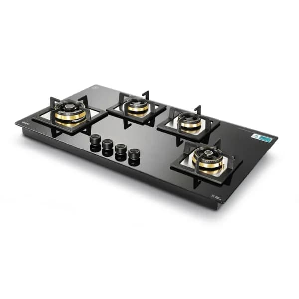 Elite 4-Burner Modular Kitchen Hob | High-Efficiency Brass Burners